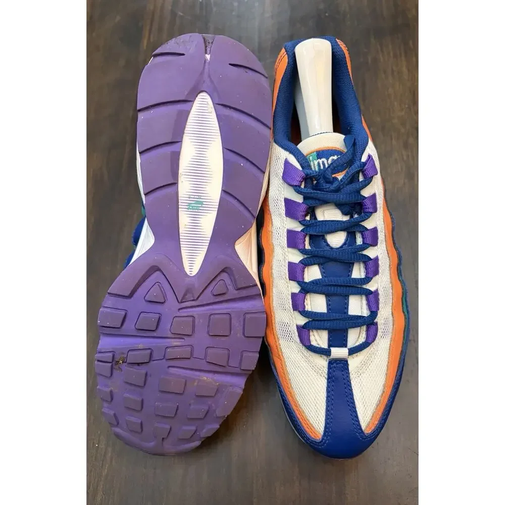 NIKE AIR MAX '95 Gym Blue/White-Neptune Green Boys 6.5 Youth